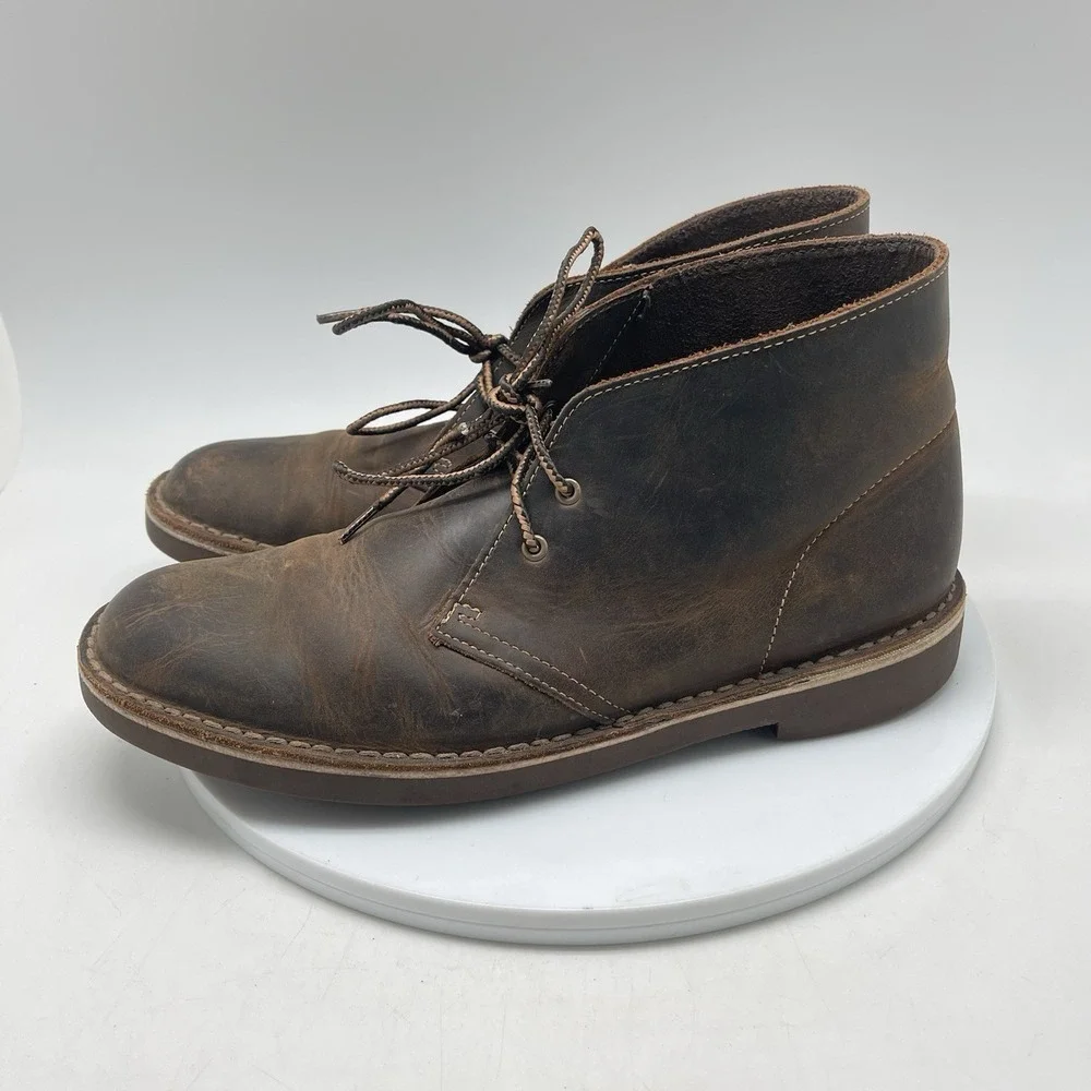 Clarks Bushacre Boots Mens 8.5 M Brown Casual‎ Chukka Preppy Ankle Shoes 15522